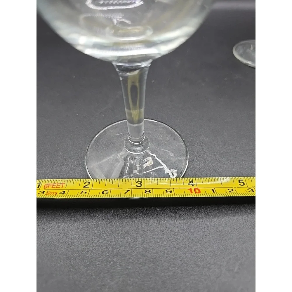 Vntg Warner Michigan's Largest & Fastest Growing Winery Tasting Stem Glass Set 2 - Picture 4 of 6